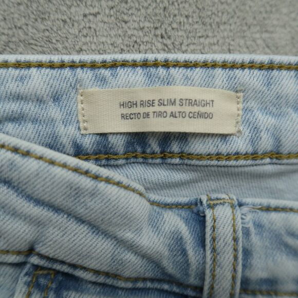 Universal Thread Jeans Women's 2R Blue High-Rise Slim Straight Denim 27" Inseam - Picture 8 of 15